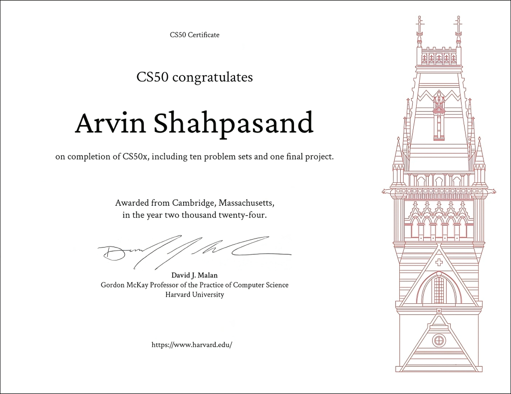 گواهینامه معتبر آروین شاه پسند - مدرک تخصصی UI/UX